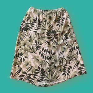 Gorg cream/sage/army green floral maxi skirt